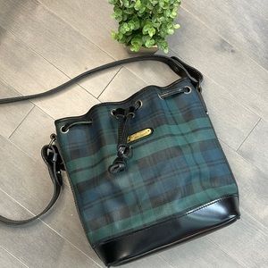 Polo By Ralph Lauren Vintage 90’s Plaid Bucket Bag Crossbody